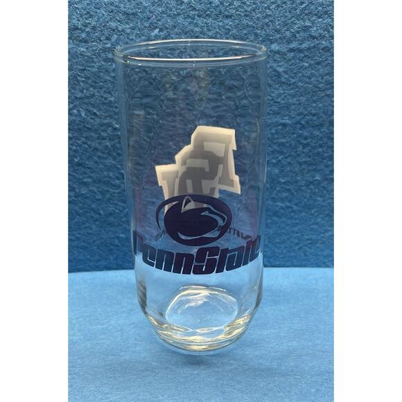 Vintage Penn State University Nittany Lions Drinking Glass Tumbler PSU‎ - Picture 1 of 6